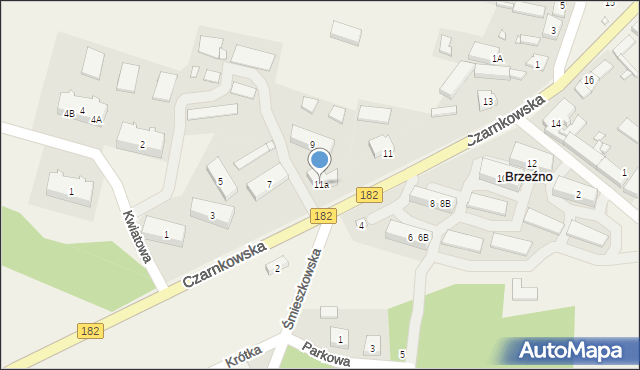 Brzeźno, Czarnkowska, 11a, mapa Brzeźno