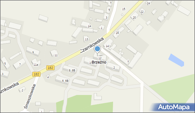 Brzeźno, Czarnkowska, 12A, mapa Brzeźno