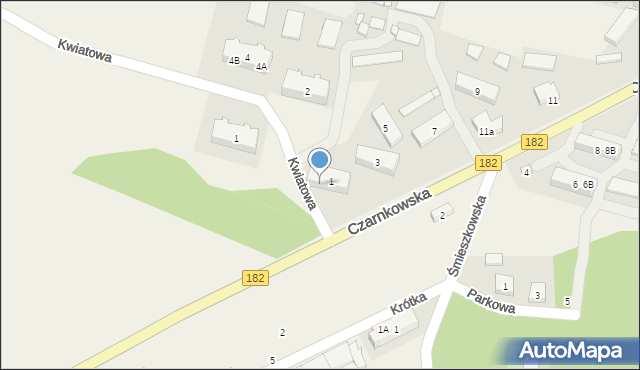 Brzeźno, Czarnkowska, 1B, mapa Brzeźno