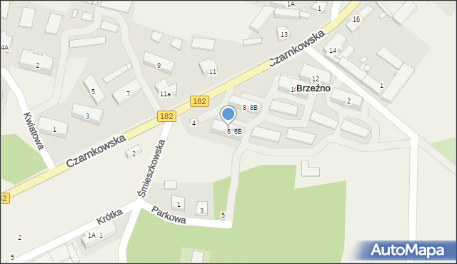 Brzeźno, Czarnkowska, 6, mapa Brzeźno