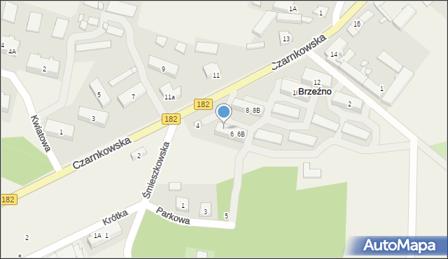 Brzeźno, Czarnkowska, 6A, mapa Brzeźno