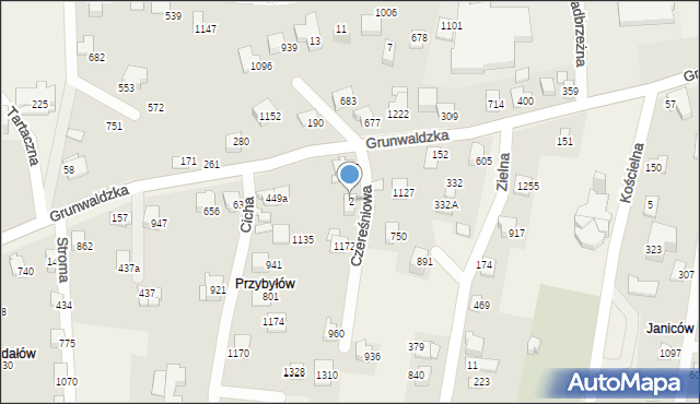 Buczkowice, Czereśniowa, 2, mapa Buczkowice