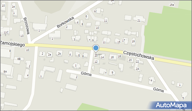 Byczyna, Częstochowska, 10, mapa Byczyna