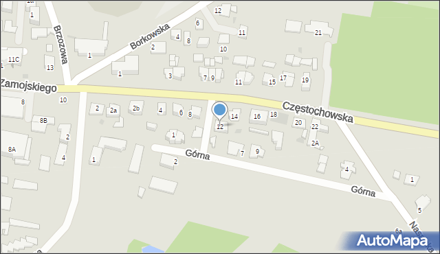 Byczyna, Częstochowska, 12, mapa Byczyna