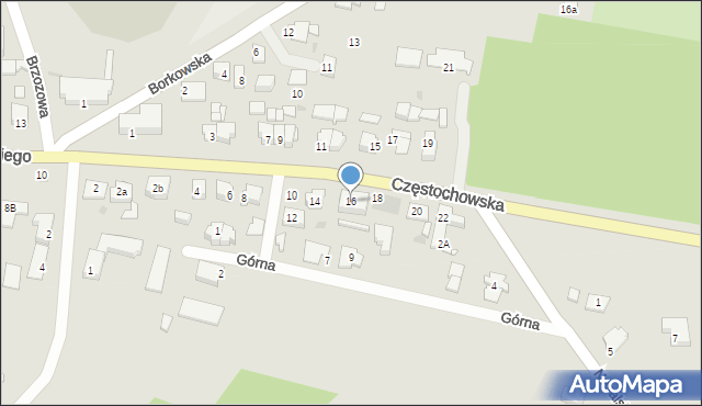Byczyna, Częstochowska, 16, mapa Byczyna