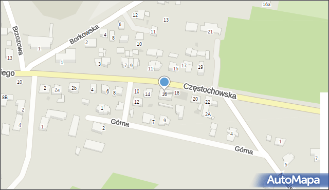 Byczyna, Częstochowska, 16, mapa Byczyna