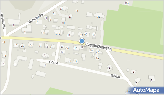 Byczyna, Częstochowska, 18, mapa Byczyna