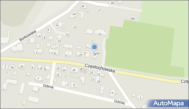 Byczyna, Częstochowska, 19, mapa Byczyna