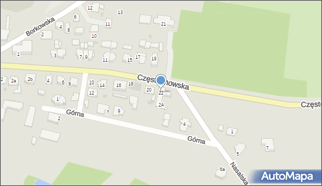 Byczyna, Częstochowska, 22, mapa Byczyna