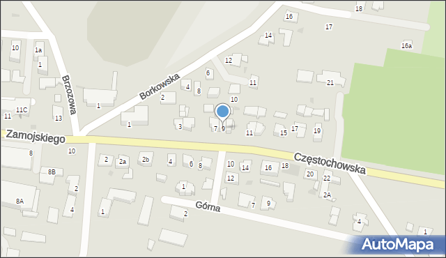 Byczyna, Częstochowska, 9, mapa Byczyna