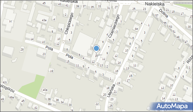 Bydgoszcz, Czarnieckiego Stefana, hetm., 10, mapa Bydgoszczy