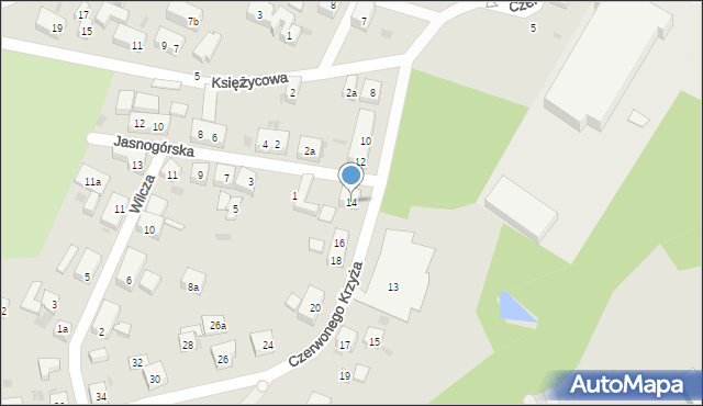 Bydgoszcz, Czerwonego Krzyża, 14, mapa Bydgoszczy