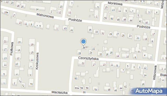 Bydgoszcz, Czorsztyńska, 26, mapa Bydgoszczy