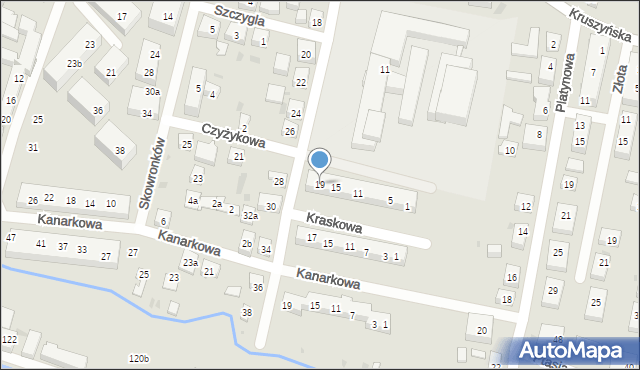 Bydgoszcz, Czyżykowa, 19, mapa Bydgoszczy
