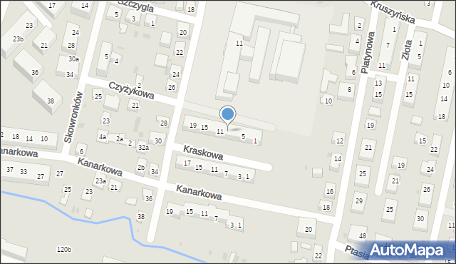 Bydgoszcz, Czyżykowa, 9, mapa Bydgoszczy