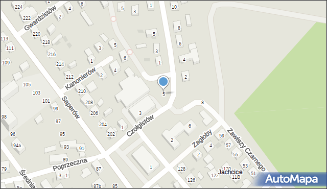 Bydgoszcz, Czołgistów, 5, mapa Bydgoszczy