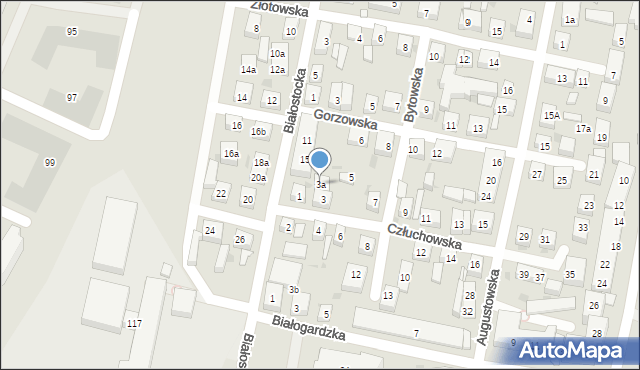 Bydgoszcz, Człuchowska, 3a, mapa Bydgoszczy