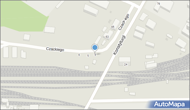 Bytom, Czackiego Tadeusza, 3, mapa Bytomia