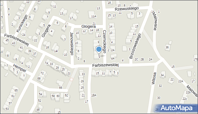 Chełm, Czernickiego Kazimierza, 1, mapa Chełma