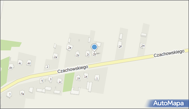 Chlewiska, Czachowskiego, 2d, mapa Chlewiska