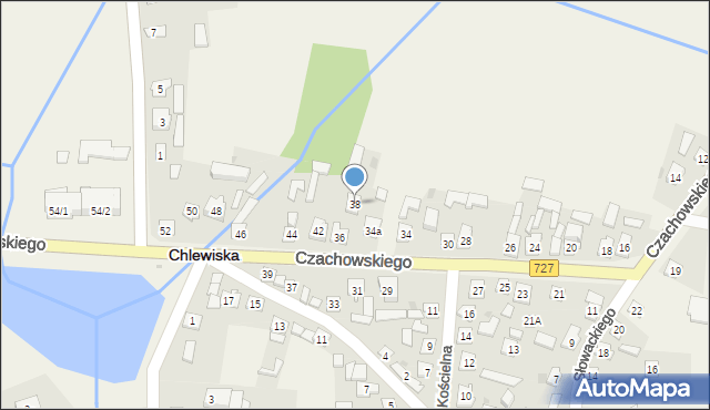 Chlewiska, Czachowskiego, 38, mapa Chlewiska
