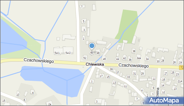 Chlewiska, Czachowskiego, 50, mapa Chlewiska