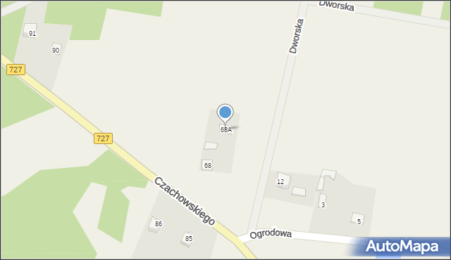 Chlewiska, Czachowskiego, 68A, mapa Chlewiska