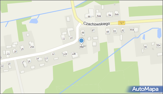 Chlewiska, Czachowskiego, 69a, mapa Chlewiska