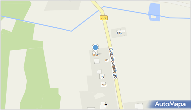 Chlewiska, Czachowskiego, 83a, mapa Chlewiska