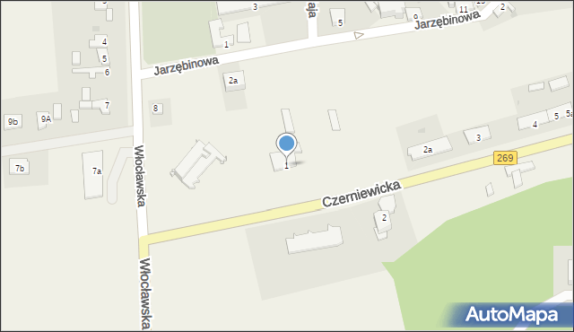 Choceń, Czerniewicka, 1, mapa Choceń