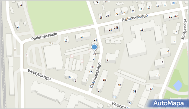 Chodzież, Czechowskiego Ignacego, ks., 2A, mapa Chodzież