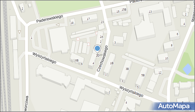 Chodzież, Czechowskiego Ignacego, ks., 2D, mapa Chodzież