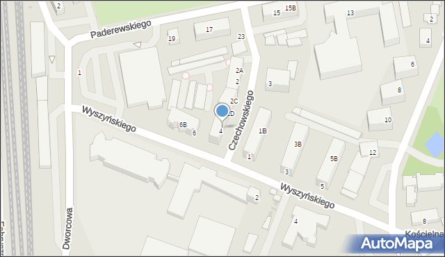 Chodzież, Czechowskiego Ignacego, ks., 4B, mapa Chodzież