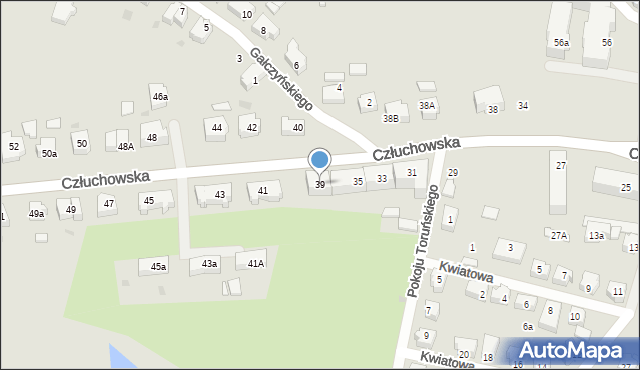 Chojnice, Człuchowska, 39, mapa Chojnic