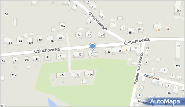 Chojnice, Człuchowska, 41, mapa Chojnic