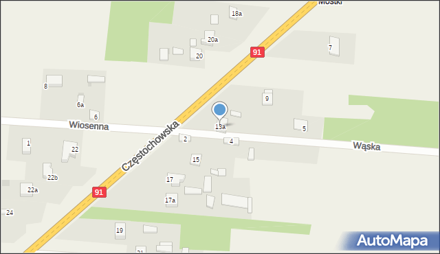 Chorzenice, Częstochowska, 13a, mapa Chorzenice