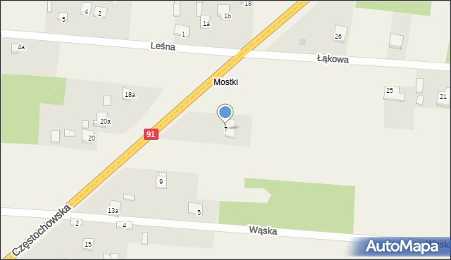 Chorzenice, Częstochowska, 7, mapa Chorzenice