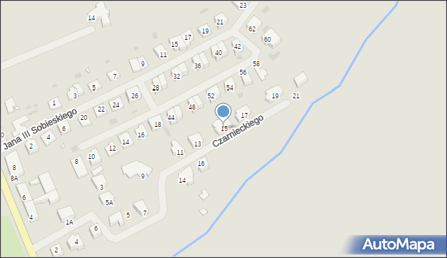 Choszczno, Czarnieckiego Stefana, hetm., 15, mapa Choszczno