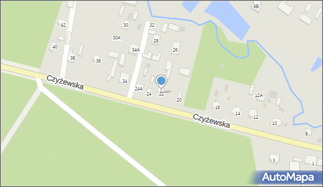 Ciechanowiec, Czyżewska, 22, mapa Ciechanowiec