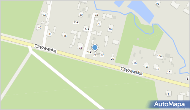 Ciechanowiec, Czyżewska, 24, mapa Ciechanowiec