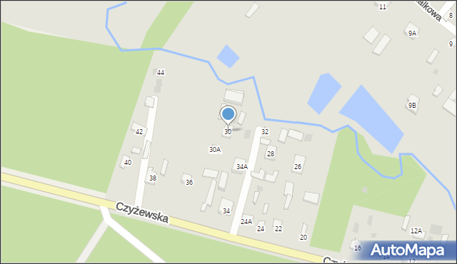 Ciechanowiec, Czyżewska, 30, mapa Ciechanowiec