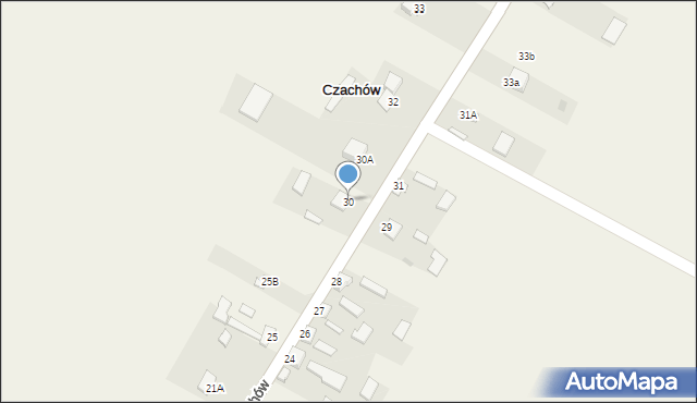 Czachów, Czachów, 30, mapa Czachów