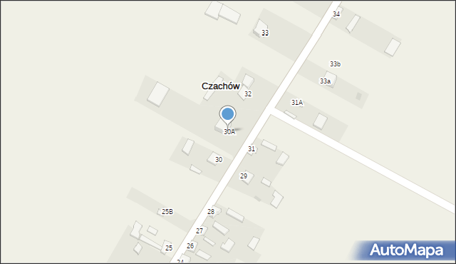 Czachów, Czachów, 30A, mapa Czachów