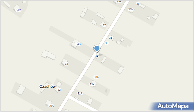 Czachów, Czachów, 34, mapa Czachów