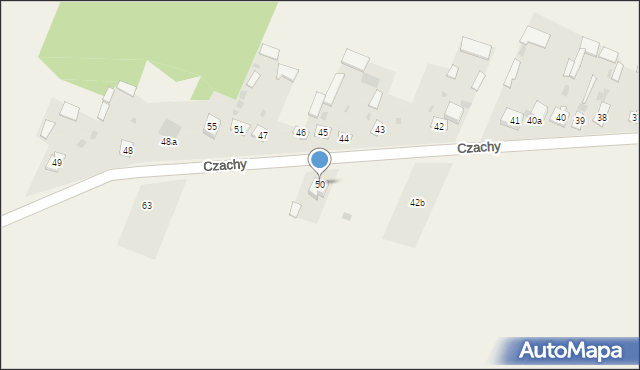 Czachy, Czachy, 50, mapa Czachy