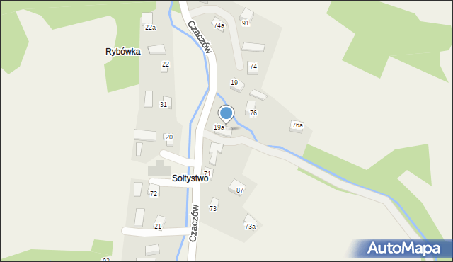 Czaczów, Czaczów, 19, mapa Czaczów