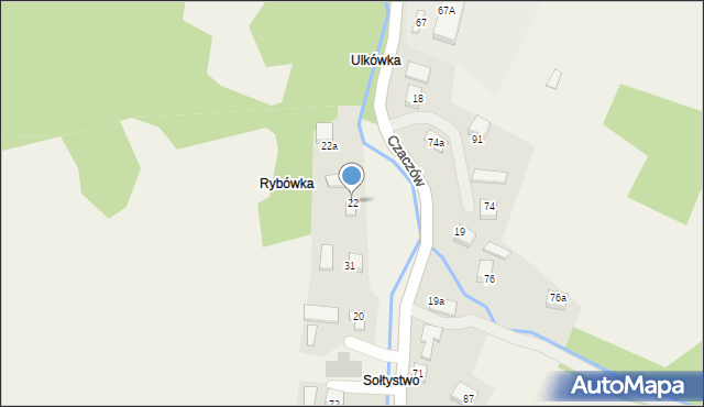 Czaczów, Czaczów, 22, mapa Czaczów