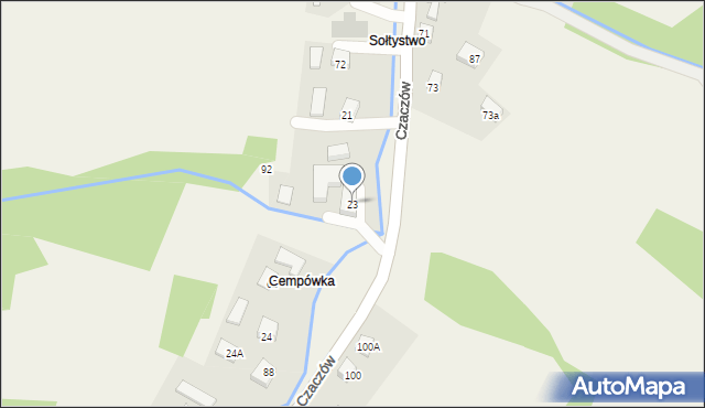 Czaczów, Czaczów, 23, mapa Czaczów