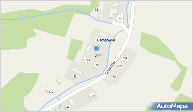 Czaczów, Czaczów, 24, mapa Czaczów