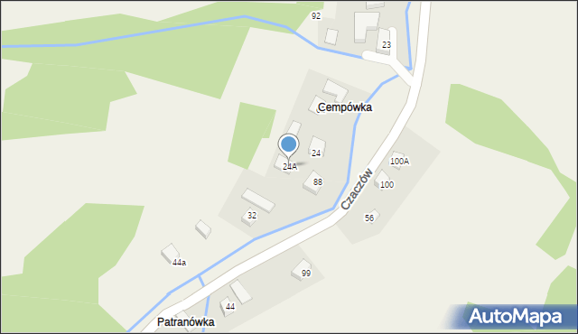 Czaczów, Czaczów, 24A, mapa Czaczów